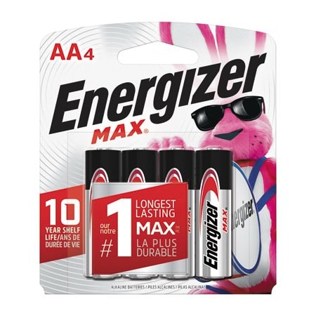 Eveready Alkaline Battery, AA 1.5V DC 1 PK E91BP-4